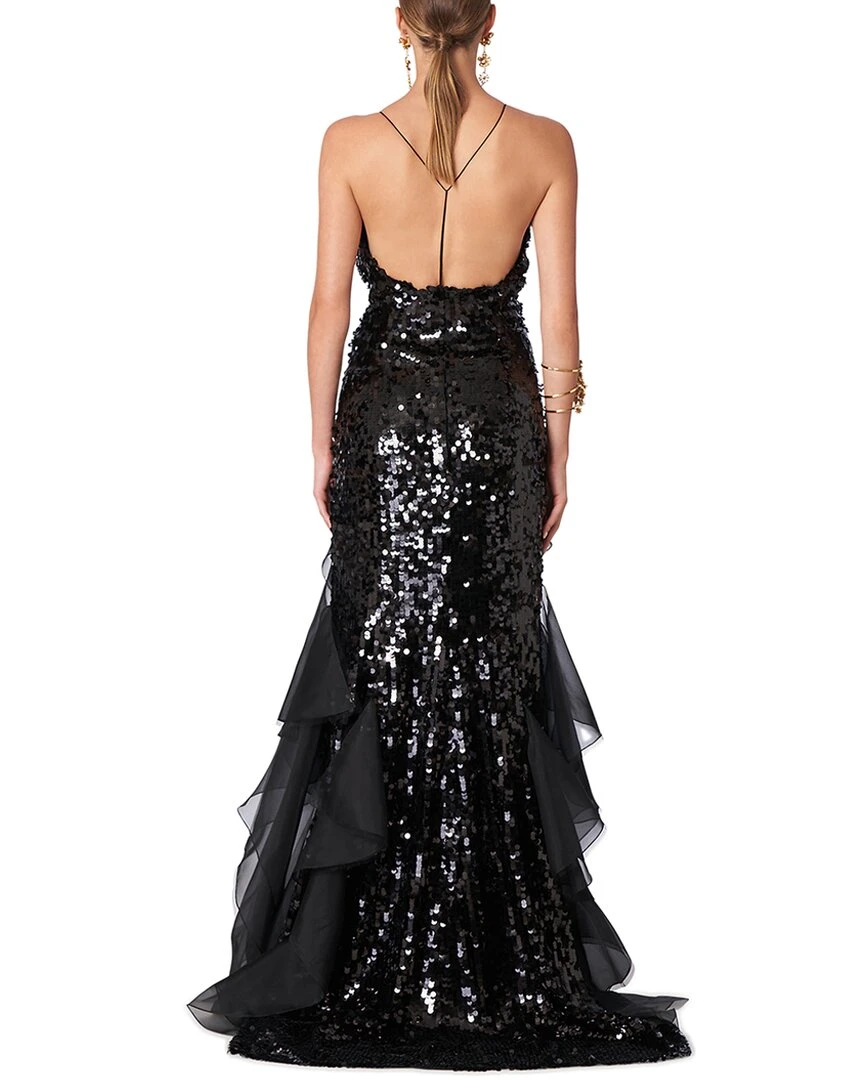 Carolina Herrera Spaghetti Strap Sequin Gown Women Dresses 2 Carolina Herrera Spaghetti Strap Sequin Gown Women Dresses - Image 2