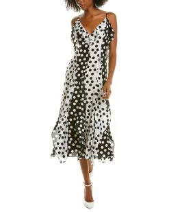 Carolina Herrera Ruffle Midi Dress Women Dresses