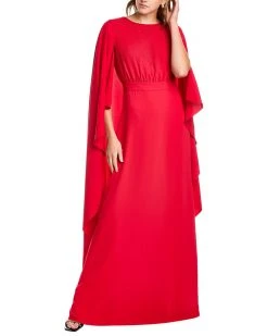 Carolina Herrera Cascading Cape Gown Women Dresses