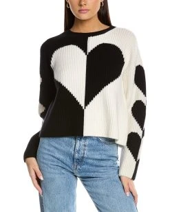 Carolina Herrera Heart Intarsia Cashmere Sweater Women Sweaters & Knits