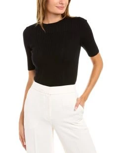 Carolina Herrera Plaited Rib Wool-Blend Top Women Sweaters & Knits