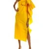 Carolina Herrera Asymmetric Silk Gown Women Dresses