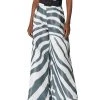 Carolina Herrera Zip Front Wide Leg Pleated Pant Women Pants