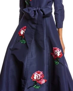 Carolina Herrera Silk Trench Gown Women Dresses -Carolina Herrera 1411814834 RLLZ 3