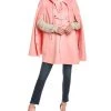 Carolina Herrera Short Patch Pocket Wool & Cashmere-Blend Parka Cape Women Outerwear